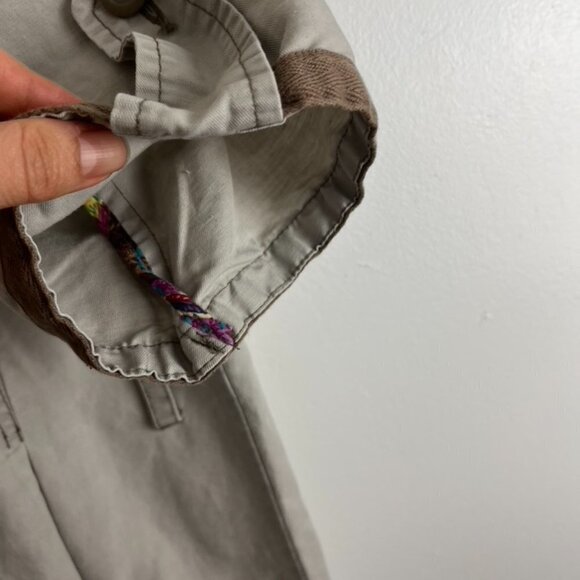 Free People Khaki Short Sleeve Cotton Utility Jacket w/ Hood - Picture 5 of 11